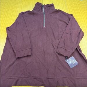 Women’s Ava & Viv Grape Purple 1/4 Zip Sweater Size 3X